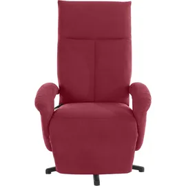 sit&more TV-Sessel SIT & MORE "Tycoon", rot (bordeaux), B:74cm H:112cm T:82cm, 100% Polyester, Sessel, wahlweise manuell, mit zwei Motoren oder mit Akku oder mit 2 Motoren