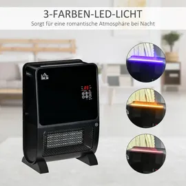 Homcom 2 in 1 Heizlüfter mit Fernbedienung LED-Licht 2000W