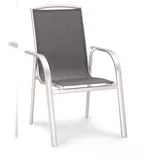 barths Palermo Stapelsessel 59 x 62 x 93 cm silber/anthrazit