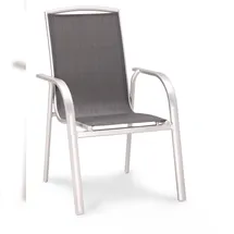 barths Palermo Stapelsessel 59 x 62 x 93 cm silber/anthrazit