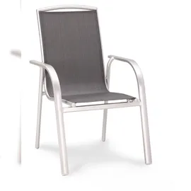 barths Palermo Stapelsessel 59 x 62 x 93 cm silber/anthrazit