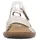 Rieker Pantolette RIEKER, Damen, Gr. 38, beige (creme), Lederimitat, metallic, Schuhe, Sommerschuh, Strandschuh, Klettschuh mit Perforation
