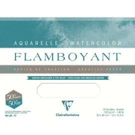 Clairefontaine Flamboyant Aquarellpapier 10 Bogen 56 x 76 cm weiß