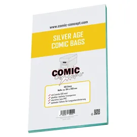 x-comics Comic Concept Comic Bags Silver Age Size (100 ct.) - Weiß