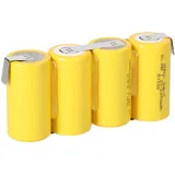 Akkuman 4er Reihe Akku Sub-C 2000mAh 4,8V NiMH mit Lötfahne