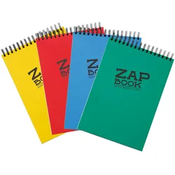 Clairefontaine 5x Zap Book, spiralgebundener Skizzenblock A4, 160 Blatt 80g - Gemischte Sortierung 8356C