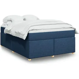 vidaXL Boxspringbett 140 x 200 cm Blau