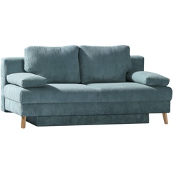 Schlafsofa Oliver Cord Blau Türkis