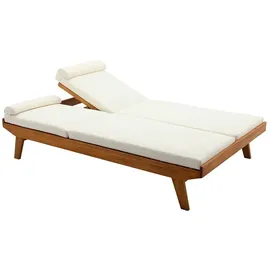 miliboo Doppelsonnenliege 127 x 0 x 0 cm Weiß