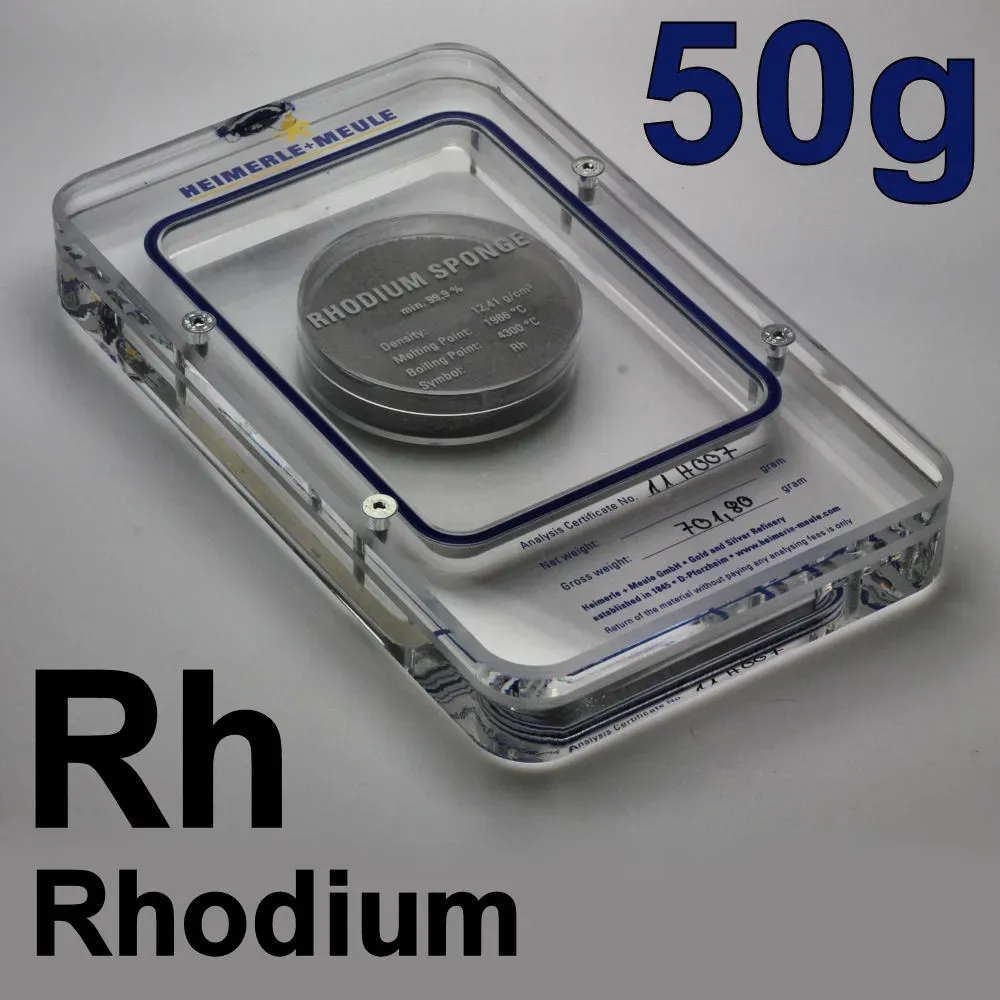 Anlage-Rhodium 50g (999 Rh), pulverförmig
