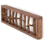 DESIGN DELIGHTS Wandgarderobe WANDGARDEROBE AST-HAKEN, 82x22cm, Altholz, Shabby Chic Kleiderhaken beige
