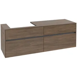 Villeroy & Boch Collaro Waschbeckenunterschrank 160 x 55 cm Arizona Oak