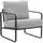 deluke Lounger Sessel JAKART Polyester 70 x 82 x 74 cm Hellgrau