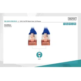 Digitus CAT 6 S/FTP Patchkabel, 10 Stück