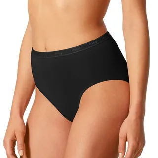 Mey 2er Pack Taillenslips Damen – Größe 40 – Schwarz – Taillen-Slip aus Baumwolle und Elasthan – Pflegeleichte Maxislips – Für große Größen geeignet – 89604 of - 40