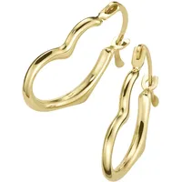 Luigi Merano Creolen in Herzform, Gold 585 1,5 cm