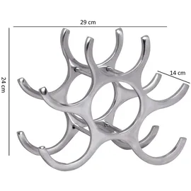 KADIMA DESIGN Weinregal 29 x 14 x 24 cm Silber