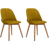 Konsimo® Esszimmerstühle, Honig, Eiche, Buchenholz, Echtholz, 48x86x44 cm, Esszimmer, Stühle, Esszimmerstühle, Vierfußstühle