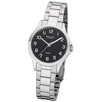 Regent Damen Uhr 2252409 Metall Quarz Armbanduhr Metallarmband silber UR2252409