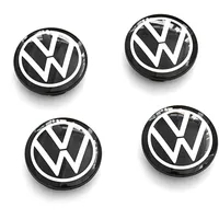 Volkswagen 10A071213A Radnabenkappen (4 Stück) Nabenkappen dynamisch VW Logo Radkappen