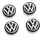 Volkswagen 10A071213A Radnabenkappen (4 Stück) Nabenkappen dynamisch VW Logo Radkappen