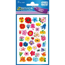 AVERY Zweckform Aufkleber Blumen