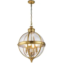 Pendelleuchter Adams mit 4 Lichtern, brüniertes Messing - FE-ADAMS-4P-BB