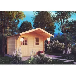 KIEHN-HOLZ Gartenhaus »44-004«, BxT: 300x250 cm, unbehandelte Fichte - beige