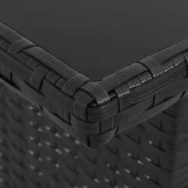 vidaXL 4-tlg. Garten-Lounge-Set Poly Rattan Schwarz