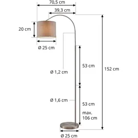 LINDBY Keriba 1-flg. 150,2 cm grau