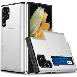 König Design Hülle Handy Schutz für Samsung Galaxy S22 Ultra 5G Case Cover Tasche Etuis Neu (Galaxy S22 Ultra), Smartphone Hülle, Weiss