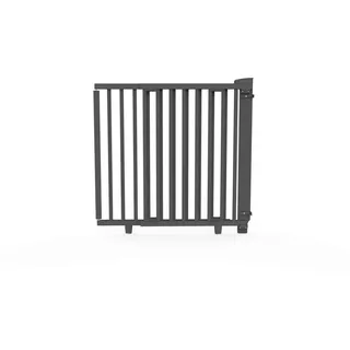Geuther Schwenk-Türschutzgitter Plus 78,5 - 121 cm, Schwarz