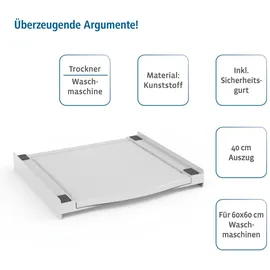 xavax Zwischenbausatz Smart für Waschmaschine/Trockner Ausziehplatte