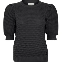 Strickfleece-Pullover OXMO "Strickpullover OXMicha", Damen, Gr. XL, schwarz, Obermaterial: 100% Baumwolle CO., Shirts