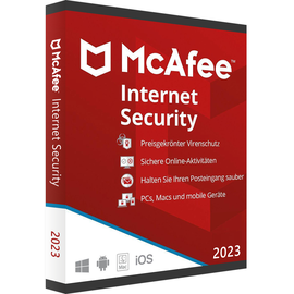 McAfee Internet Security 2018 3 Geräte ESD DE Win Mac Android iOS