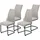 HELA Tische Schwingstuhl Turin Webstoff Schlamm 4er Set