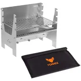 FENNEK Light mobiler Holzkohlegrill, Edelstahl