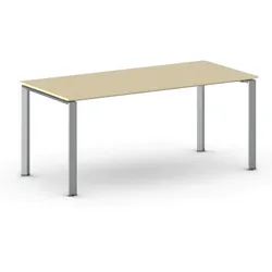 Konferenztisch, Besprechungstisch PRIMO INFINITY 180x90 cm, Birke, graues Fußgestell