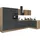 kochstation Winkelküche Florida L-Form 360 cm schwarz
