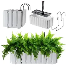 Kadax Blumenkasten 40 x 20 x 20 cm Weiß