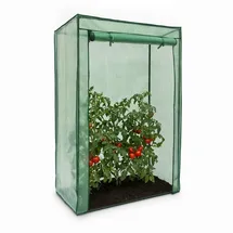 Relaxdays Tomatengewächshaus mit Schrägdach 1 x 0,5 x 1,5 m grün/schwarz