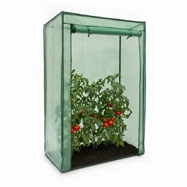 Relaxdays Tomatengewächshaus mit Schrägdach 1 x 0,5 x 1,5 m grün/schwarz