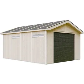 TIMBELA Garage Premium M991B 378 cm x 530 cm x 269 cm Natur