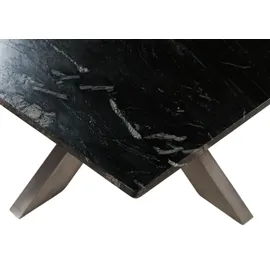 MASSIVMOEBEL24.DE Couchtisch quadratisch Schwarz Marmor 90 x 45 x 90 cm
