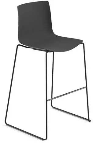 Arper Barhocker Catifa 46 einfarbig Kufengestell Schwarz