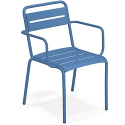 Emu Star Armlehnenstuhl Aluminium - Marineblau