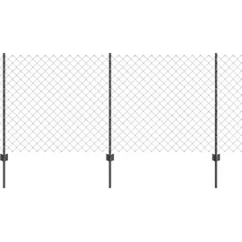 vidaXL Kettenzaun 10 x 1 m Grau/Stahl