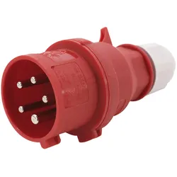 16 Ampere CEE Phasenwender 5-polig (3P+N+PE) Stift, Kodierung 6h feuerrot RAL 3000 200/346V bis 240/415V Frequenz 50 und 60Hz 1 Stück