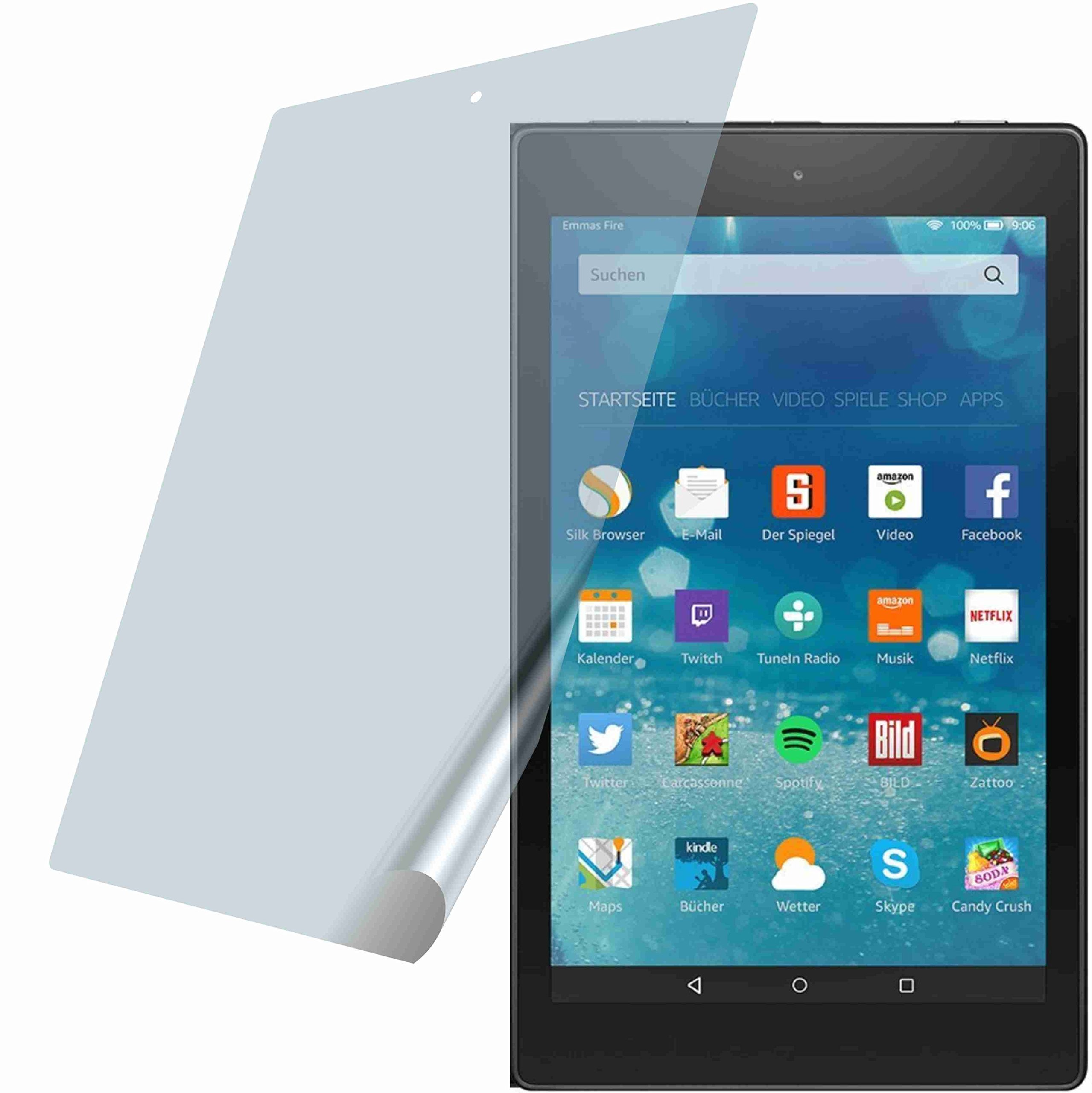 4ProTec I 2X Crystal Clear klar Schutzfolie für Fire HD 8 Tablet 6. Generation 2016 Premium Displayschutzfolie Bildschirmschutzfolie Schutzhülle Displayschutz Displayfolie Folie
