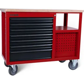 Stier Fahrbare Werkbank Open Space, 11 Schubladen